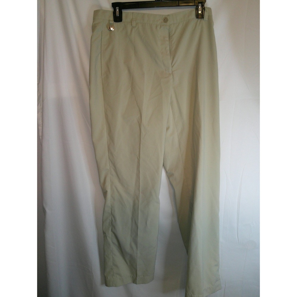 LizGolf Kylie Golf Pants‎ Lightweight Straight Leg Khaki Beige Size 8 $59 NWT